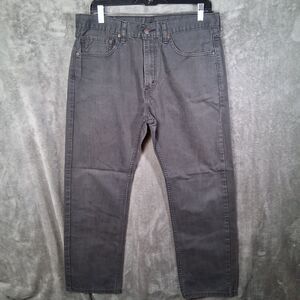 Levis 505 Regular Straight Fit Gray‎ Graphite Mens 34x30 Inseam 28 Non Stretch